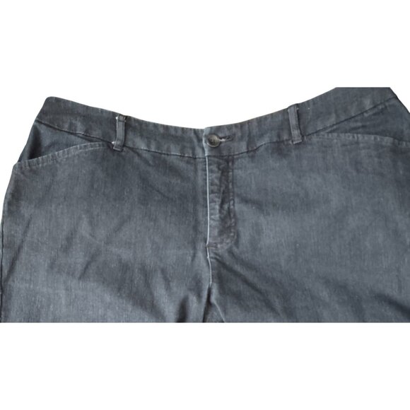 St John's Bay Jeans Pants 14T x 19.5" Blue Denim Capri flat front - Picture 3 of 9